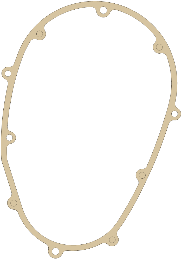 Kawasaki Generator Cover In gasket outline, OEM 11061-1079, A material