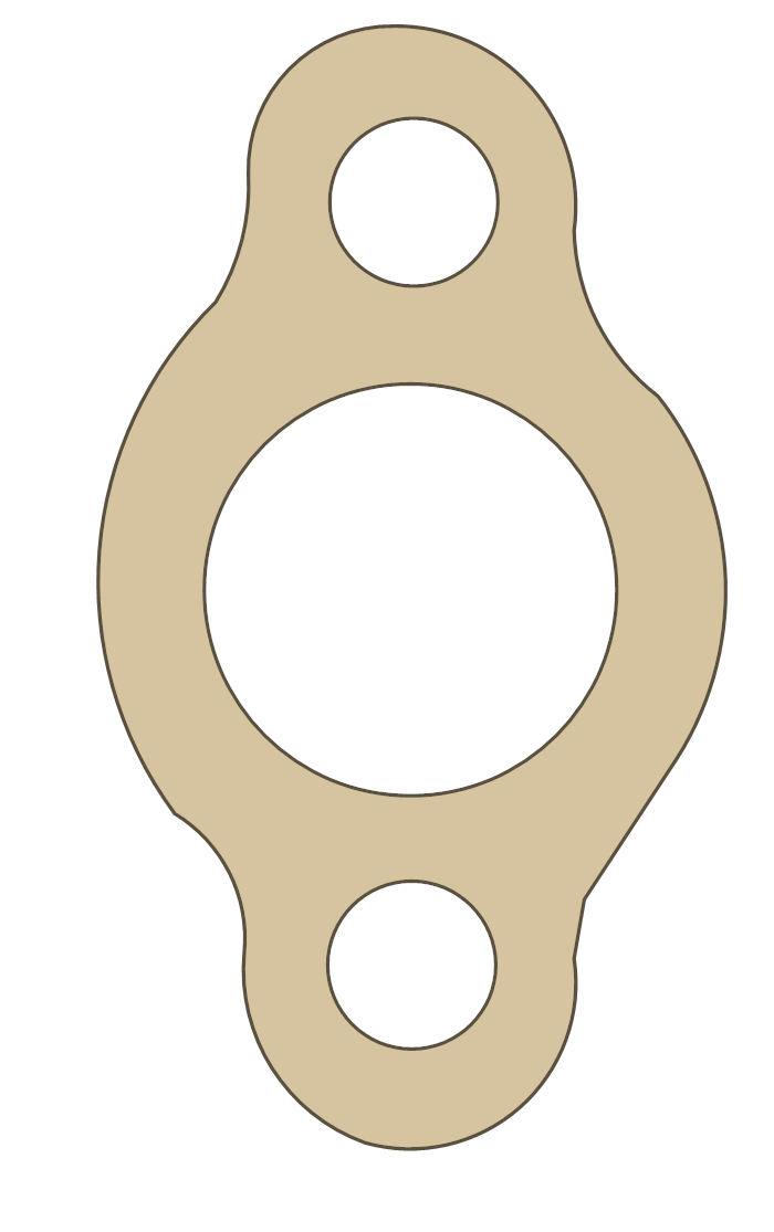 Kawasaki ZX-7R Elbow gasket outline