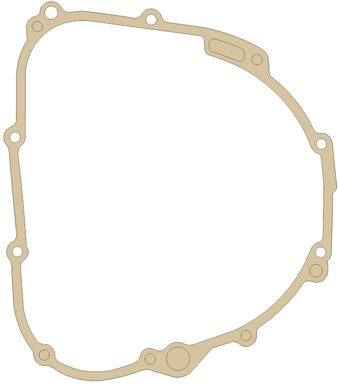 Kawasaki Clutch Cover gasket outline, OEM 11060-1623, A material