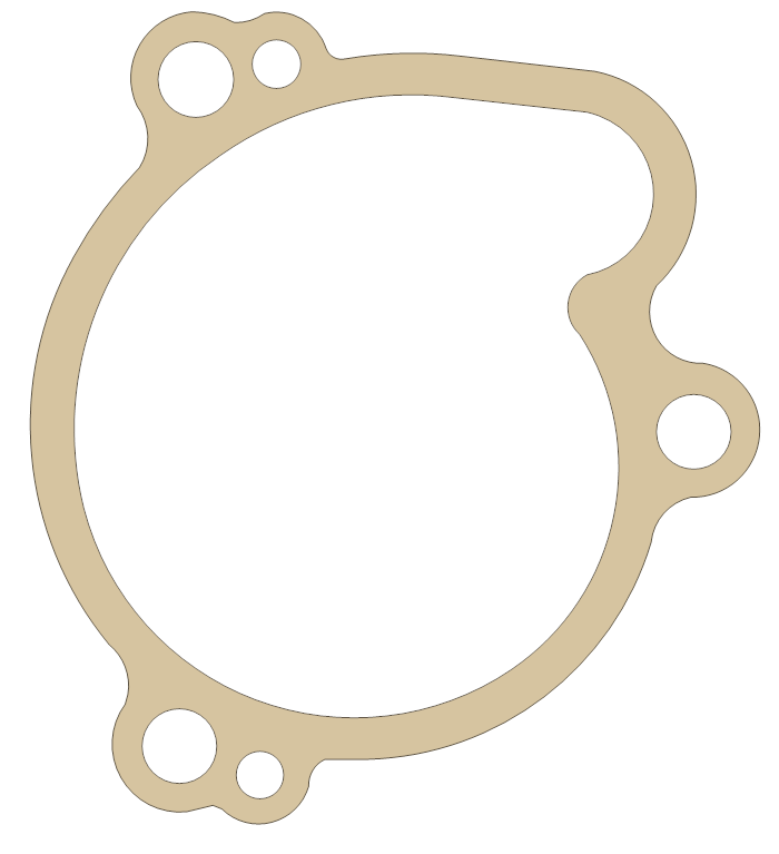 Kawasaki Pump Cover gasket outline, OEM 11061-0057, A material
