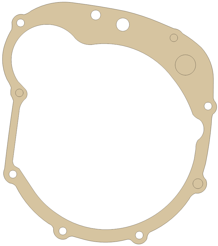 Kawasaki ZX-A Clutch Cover gasket outline