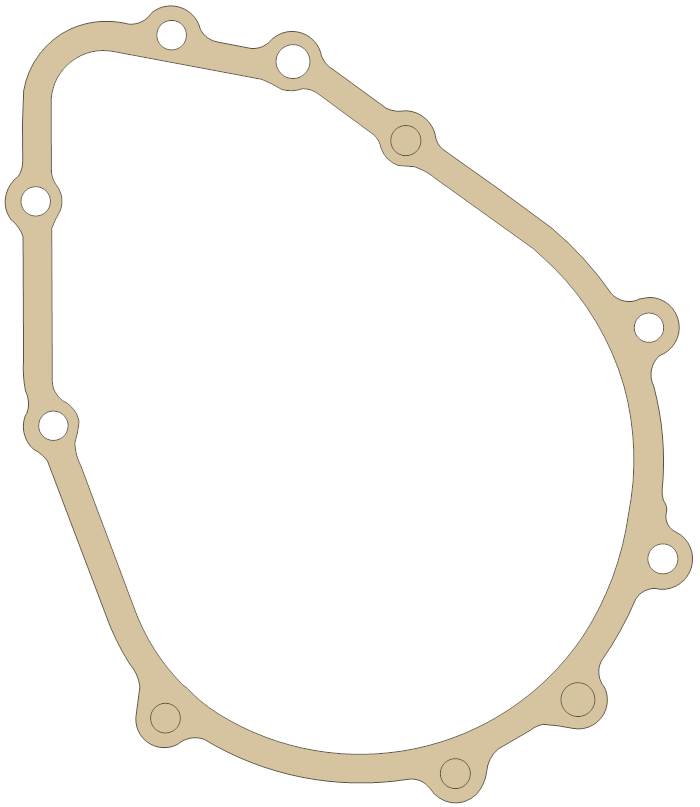 Kawasaki ZX-6RR Generator  Cover gasket outline