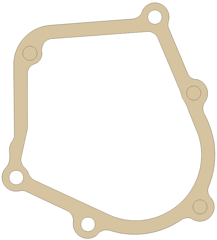 Kawasaki ZX-6R Pulsing Cover gasket outline