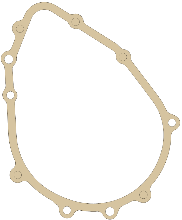 Kawasaki ZX-6R Generator  Cover gasket outline