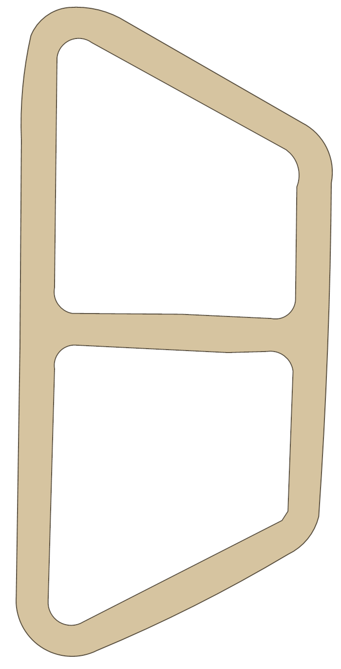 Kawasaki KZ750 Reed Cover gasket outline