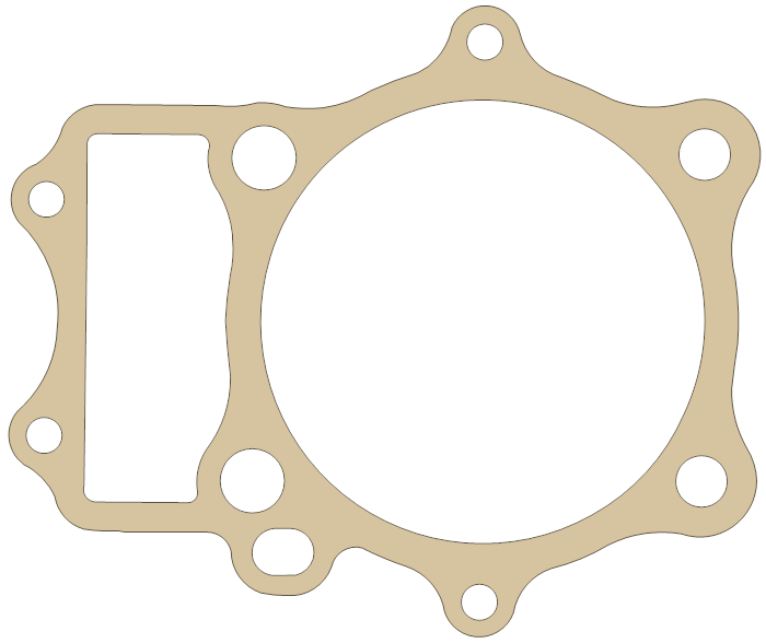 Kawasaki VN1500R Cylinder Base RR gasket outline