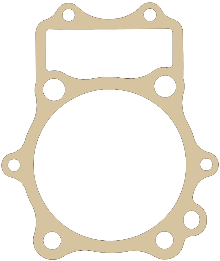 Kawasaki VN1500P Cylinder Base FR gasket outline