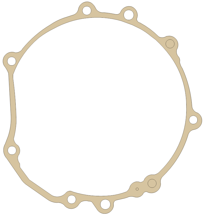 Kawasaki ZX12R Generator  Cover gasket outline