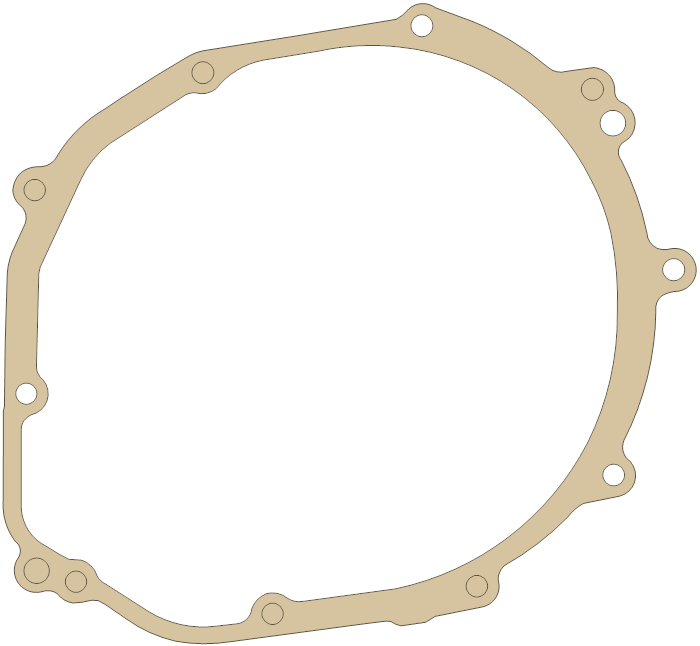 Kawasaki ZX1200B Clutch Cover gasket outline