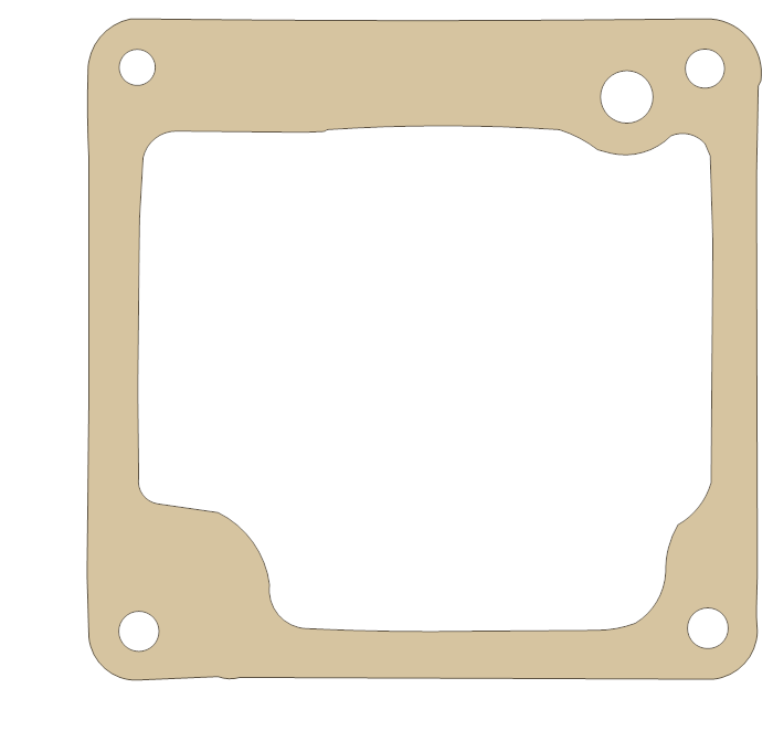 Kawasaki Z1 Carb Float Bowl gasket outline