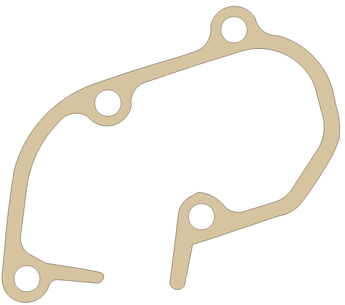 Kawasaki Right Cover gasket outline, OEM 11061-1132, A material