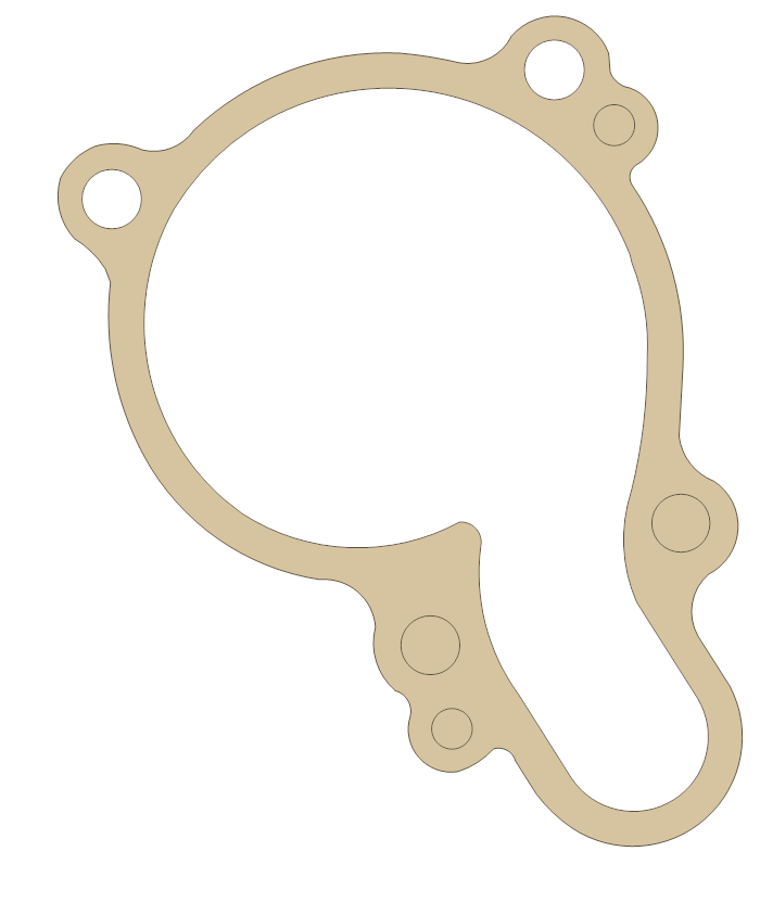 Kawasaki Gasket gasket outline, OEM 11061-1150, A material