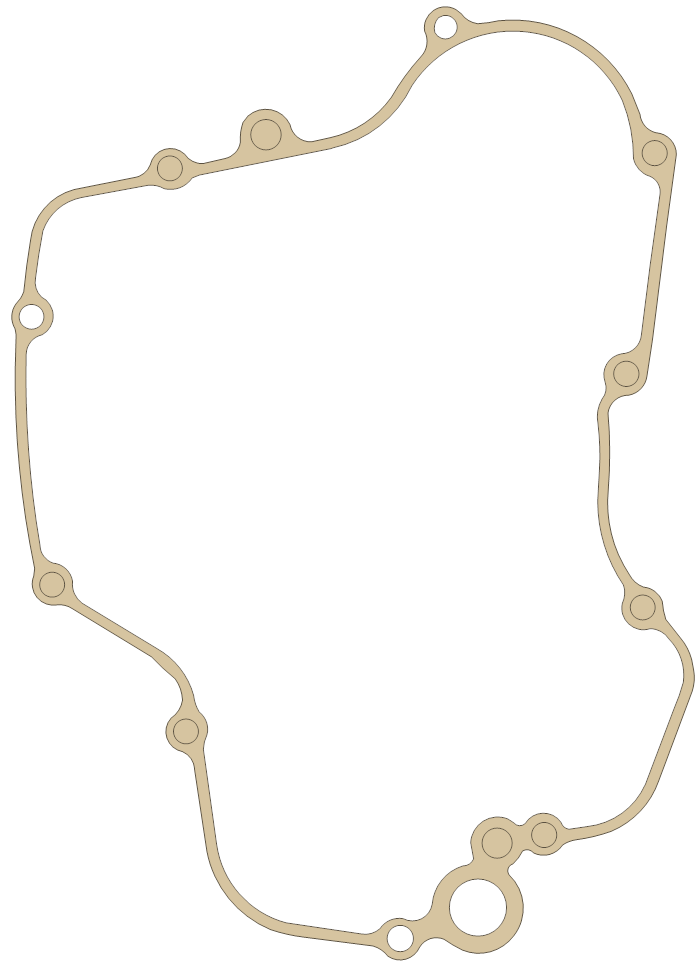 Kawasaki Gasket gasket outline, OEM 11061-1134, A material