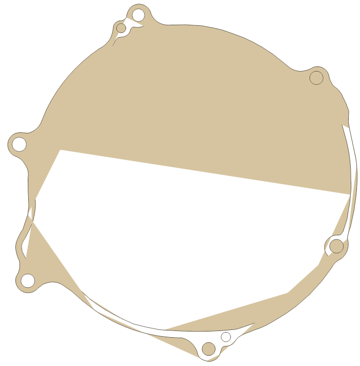 Kawasaki Gasket gasket outline, OEM 11061-1135, A material