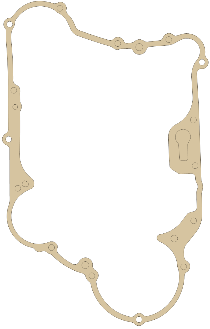 Kawasaki KLR 650 Clutch Cover gasket outline