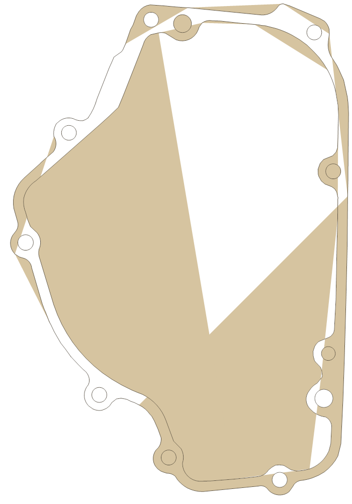 Kawasaki EX250 Generator Cover gasket outline