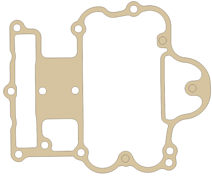 Kawasaki Rocker Cover gasket outline, OEM 11061-1175, A material