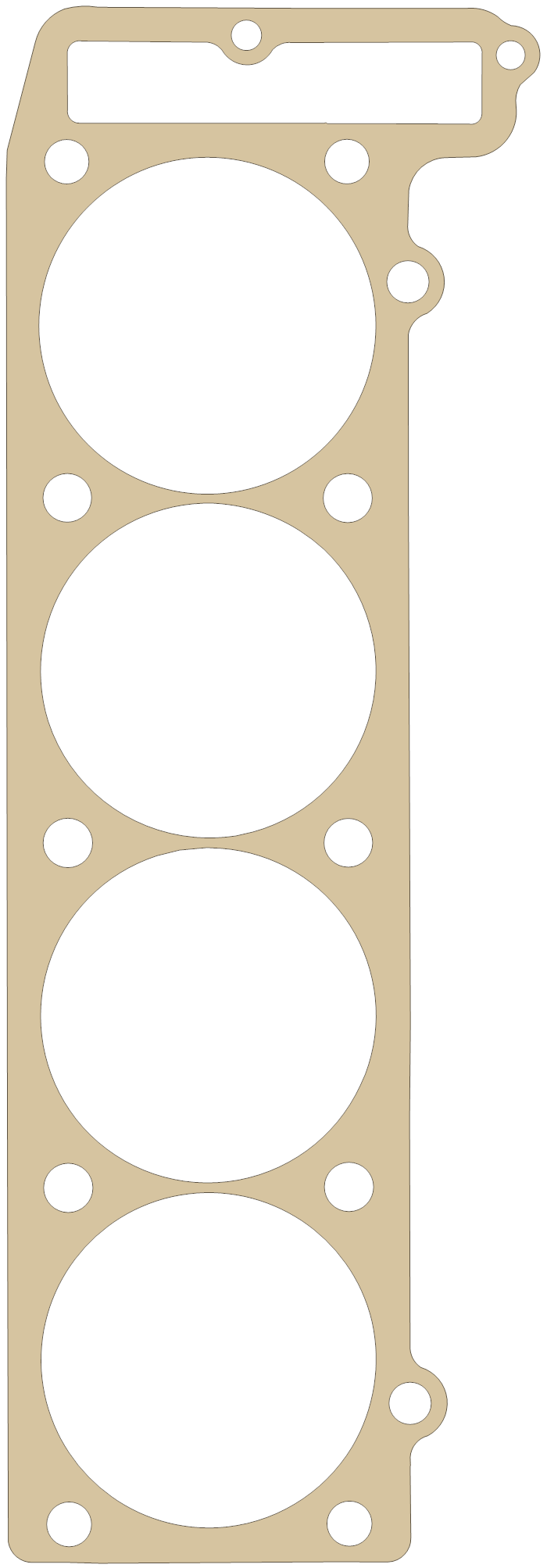 Kawasaki ZX1100C Base gasket outline