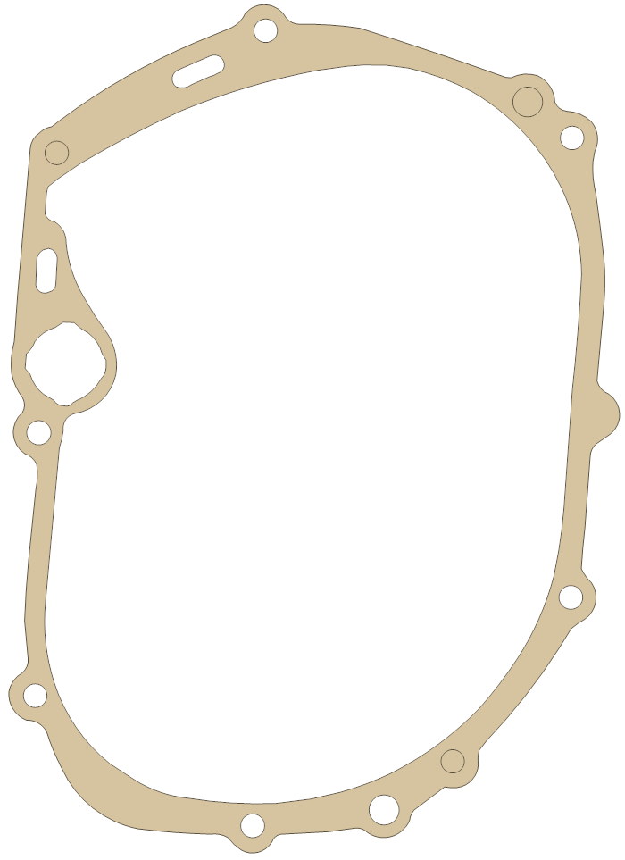Kawasaki Gasket gasket outline, OEM 11060-1797, A material
