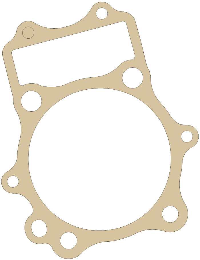 Kawasaki Cylinder Base gasket outline, OEM 11061-1083, A material