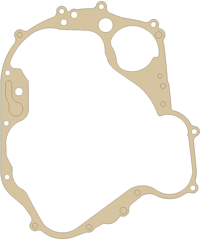 Kawasaki KZ250 Clutch Cover gasket outline