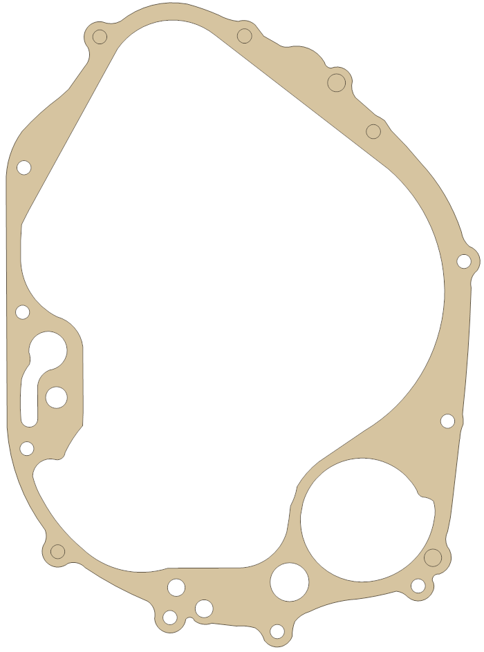 Kawasaki Clutch Cover gasket outline, OEM 11060-1583, A material