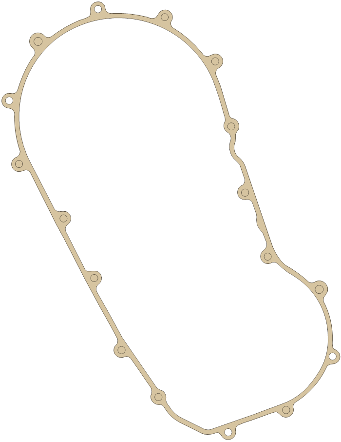 Kawasaki Clutch Cover gasket outline, OEM 11060-1121, A material
