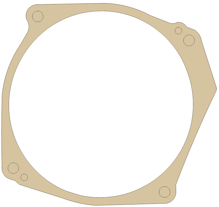 Kawasaki Generator Cover gasket outline, OEM 11060-1571, B material