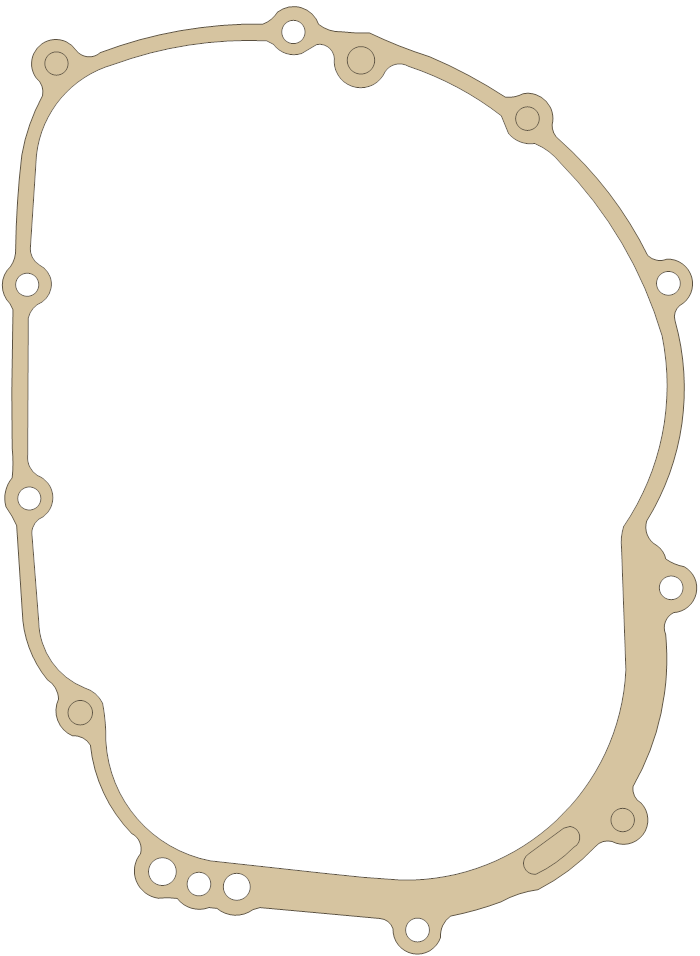 Kawasaki KLT160 Clutch Cover gasket outline