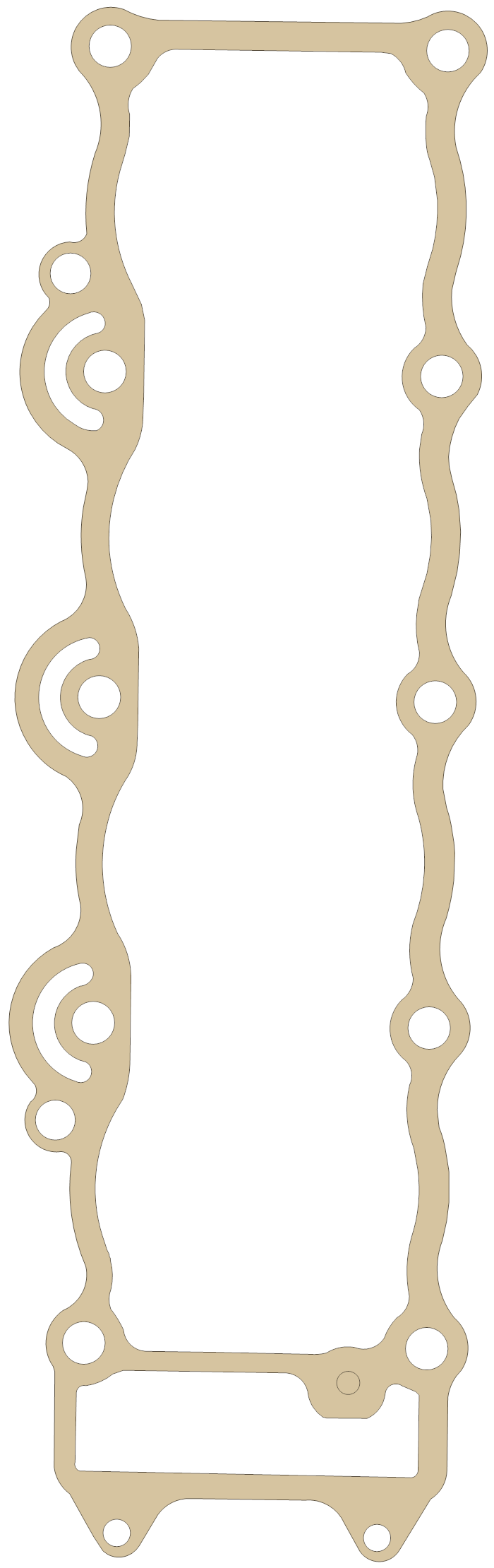 Kawasaki Cylinder Base gasket outline, OEM 11060-1818, A material