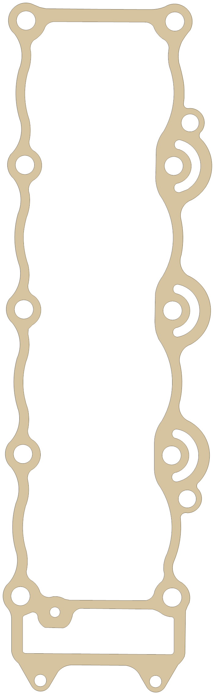 Kawasaki ZX-9R Cylinder Base gasket outline