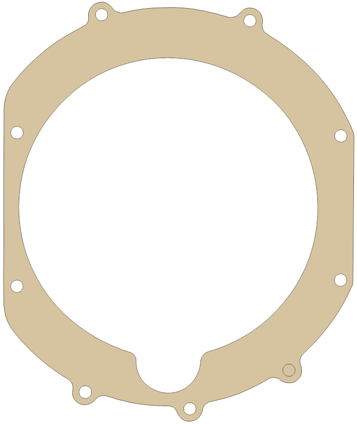 Kawasaki Clutch Cover gasket outline, OEM 11060-1529, A material