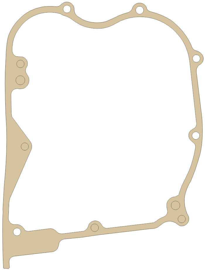 Kawasaki Generator  Cover gasket outline, OEM 11060-1976, A material