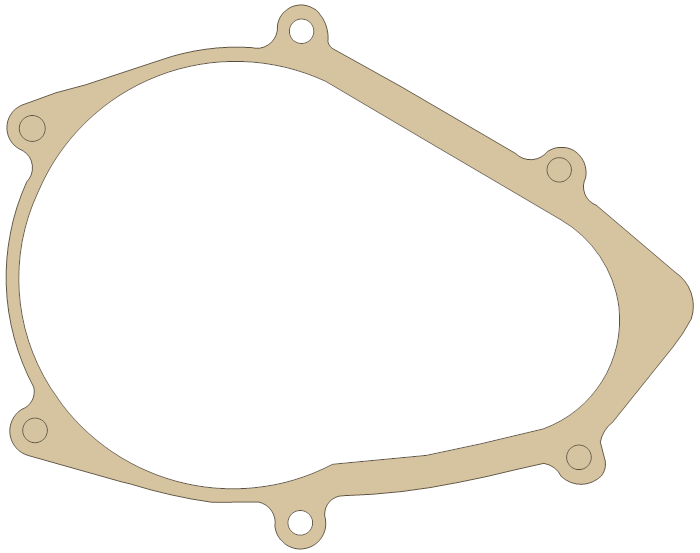 Kawasaki Generator  Cover gasket outline, OEM 11060-1459, B material
