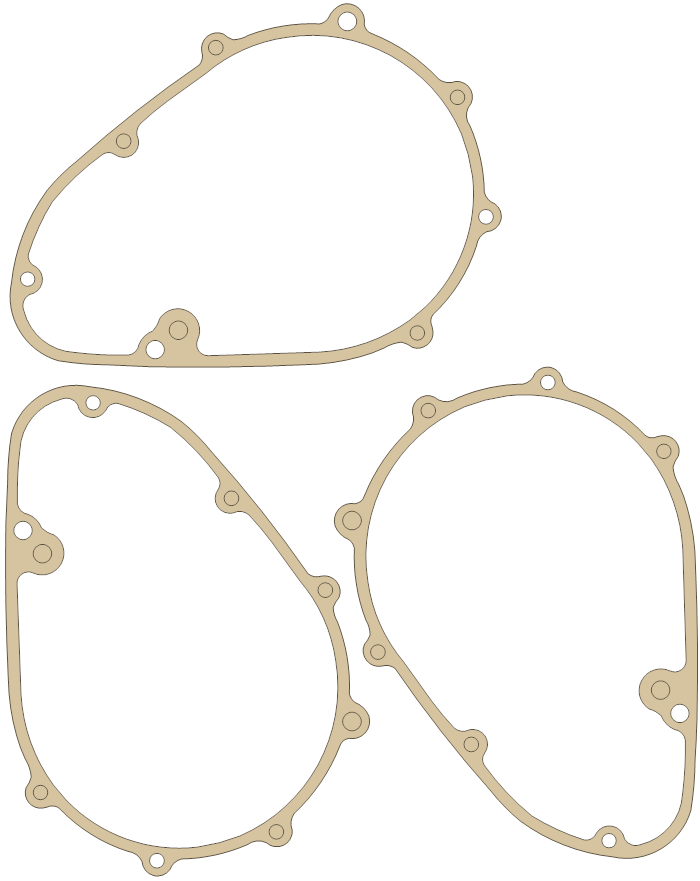 Kawasaki KZ900 Dyno Cover Set gasket outline