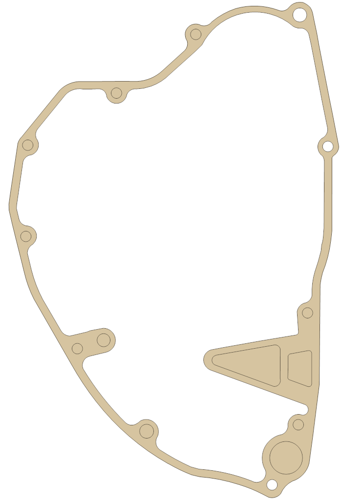 Kawasaki KX250F Inner Clutch Cover gasket outline
