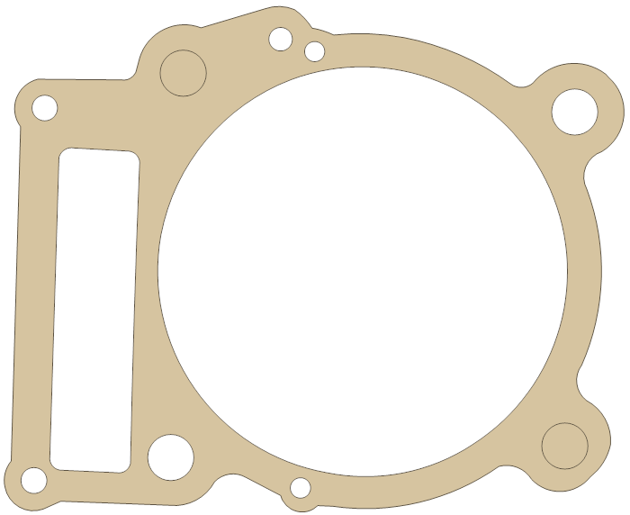 Bombardier Base gasket outline, OEM 711650010, A material