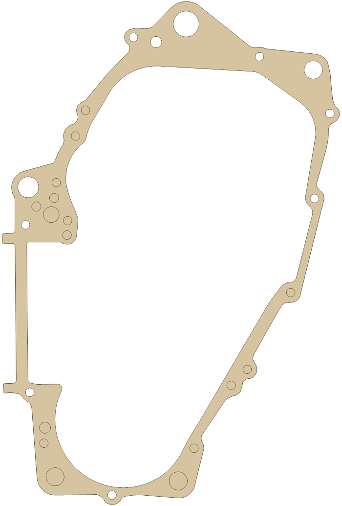 Bombardier Center Crankcase gasket outline, OEM 711250910, A material