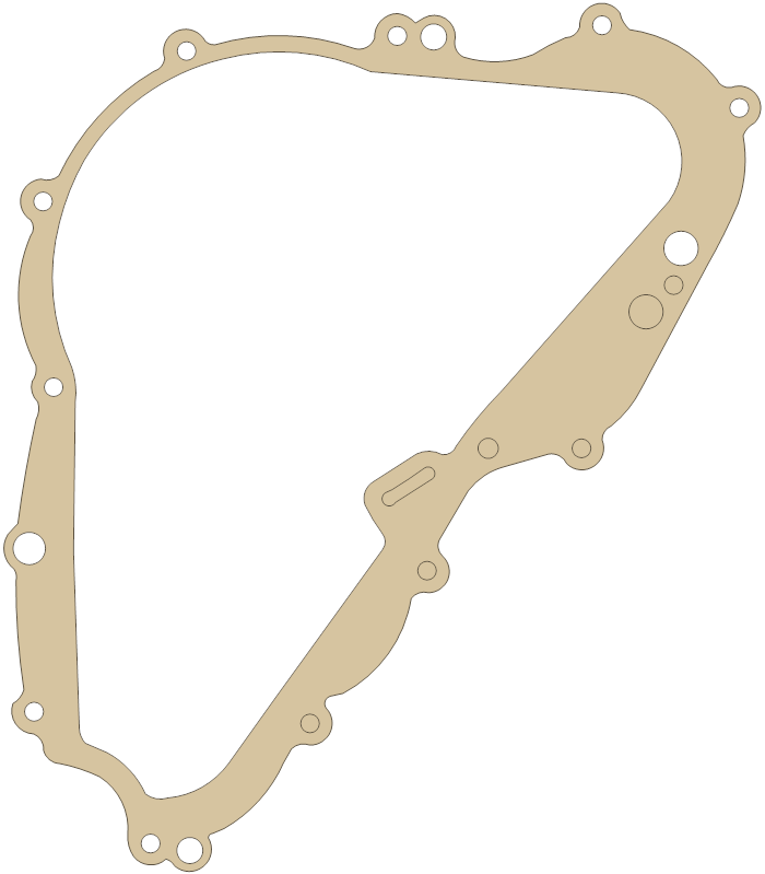 Bombardier Clutch Cover gasket outline, OEM 711230581, A material