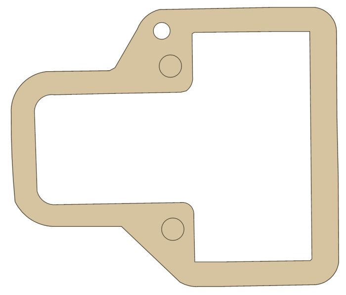 Bombardier Gasket gasket outline, OEM 404143600, B material