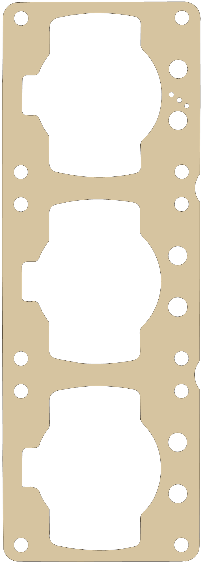 Bombardier Gasket gasket outline, OEM 420931620, D material