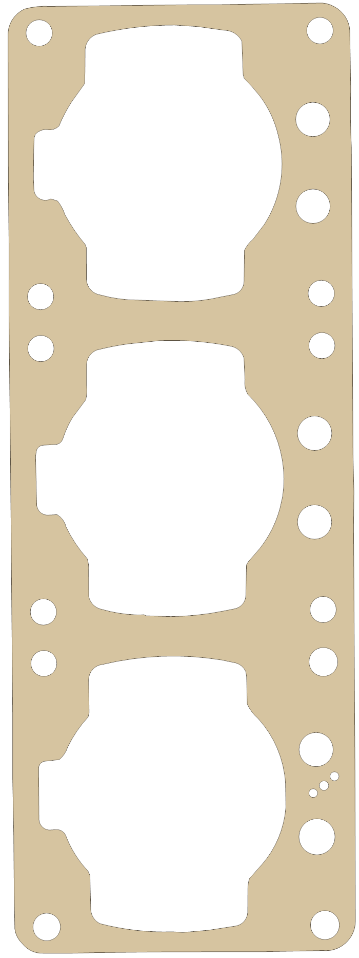 Bombardier Gasket gasket outline, OEM 420931570, D material