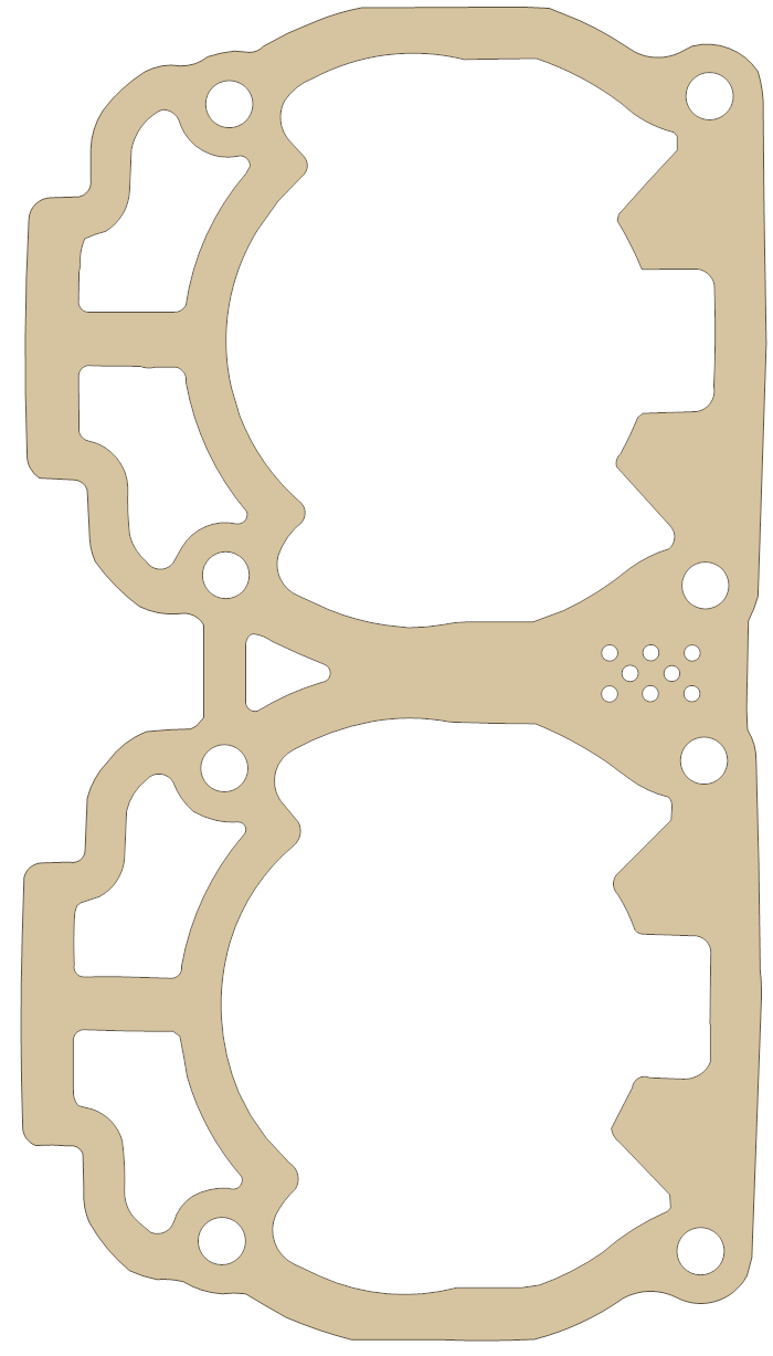 Bombardier Gasket gasket outline, OEM 420931584, B material