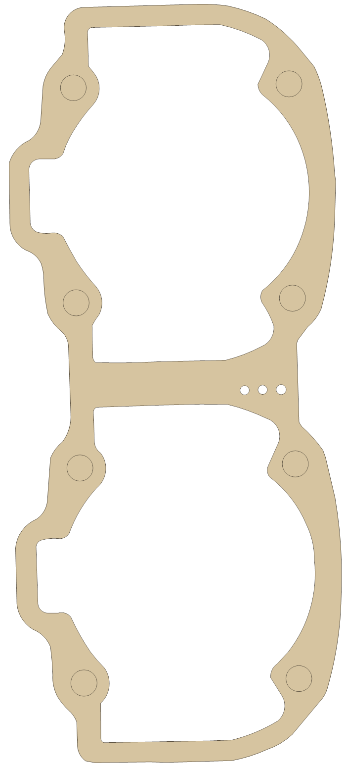Bombardier Gasket gasket outline, OEM 420950910, D material