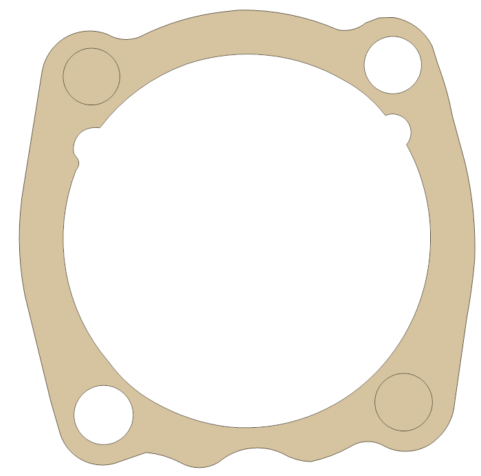 Triumph T20 Tiger Cub Cylinder Base Gasket gasket outline