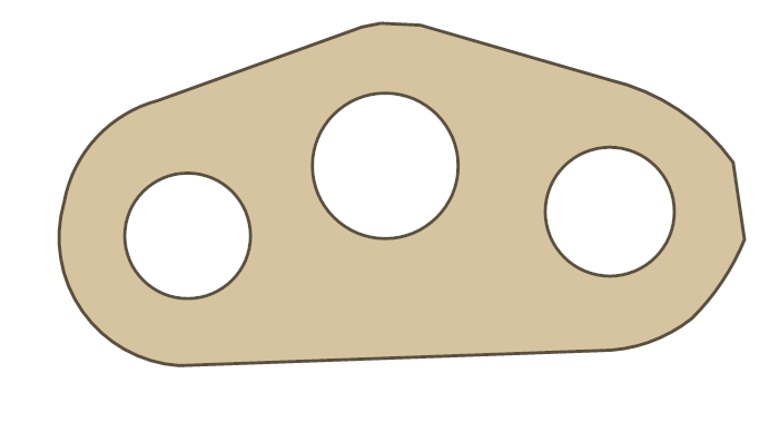 Triumph Oil Line gasket outline, OEM 70-3274, A material