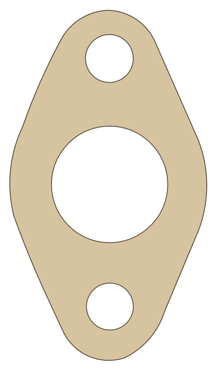 Triumph Carb Gasket gasket outline, OEM 70-4051, A material