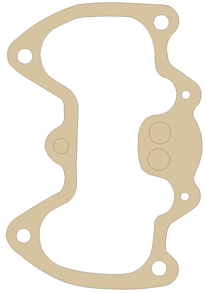 Triumph T140 Rcoker Box Cover gasket outline