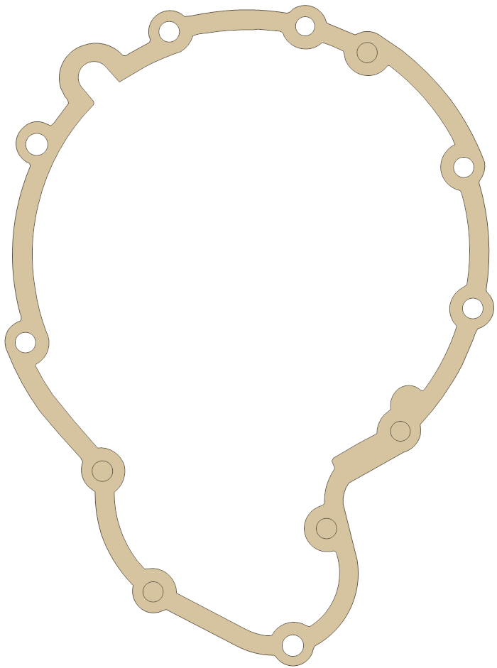 Triumph 600 Generator Cover gasket outline