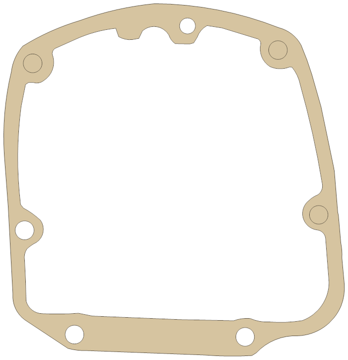 Triumph Inner Gear Box gasket outline, OEM 71-3096, D material